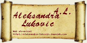 Aleksandra Luković vizit kartica